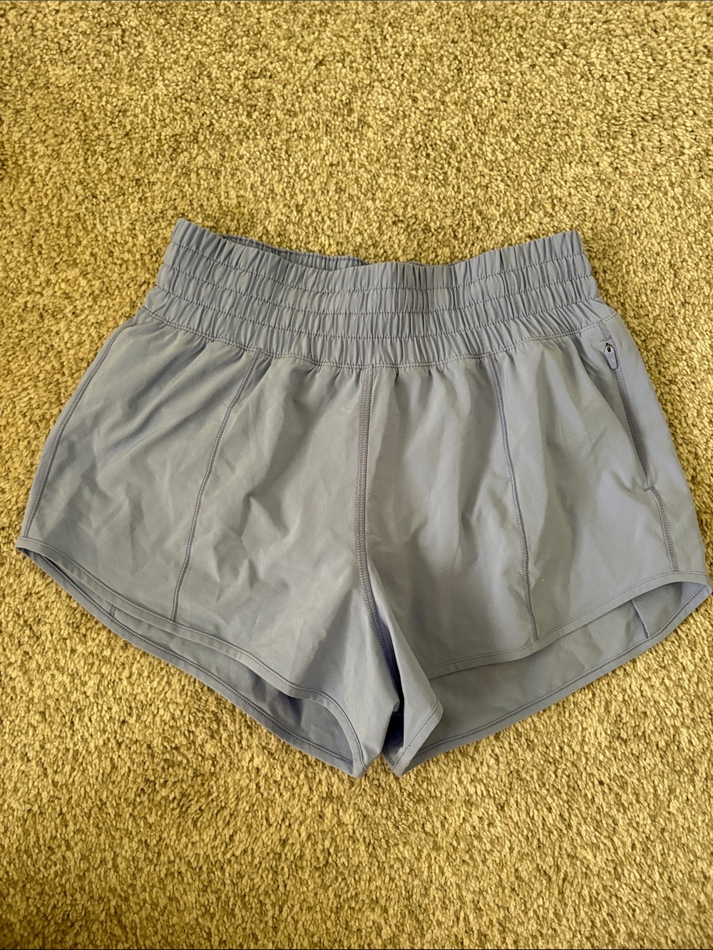 CRZ YOGA Light Gray High-Waist Athletic Shorts